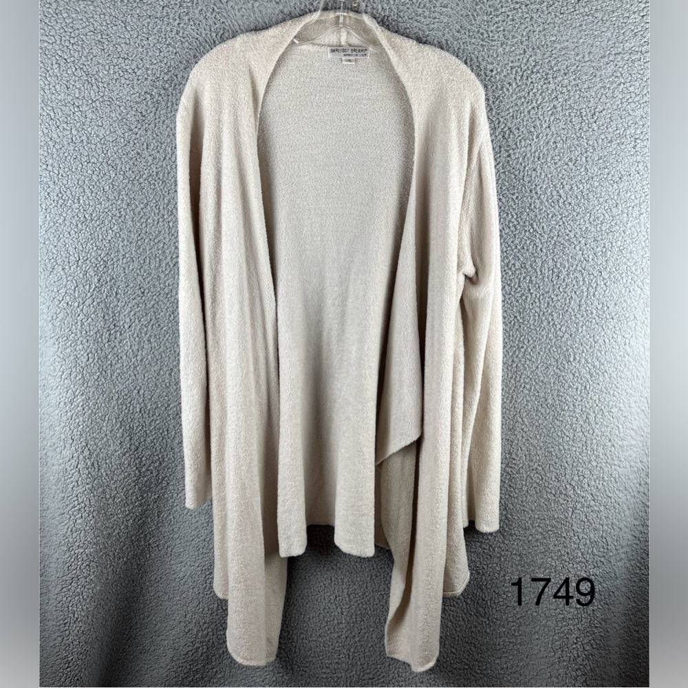 Barefoot Dreams Womens Size L/XL Bamboo Chic Lite Cream Cardigan‎ Style 436